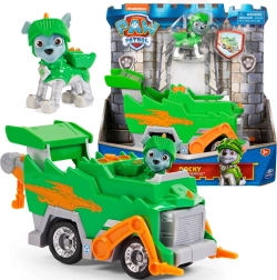 Paw Patrol riterių gelbėjimo transporto priemonė Rocky su figūrėle