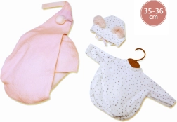 Outfit with hanging hammock bag for NEW BORN doll 35–36 cm