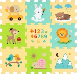 Petite&Mars putplasčio grindų dėlionė Nexli Forest friends (9 dalys)