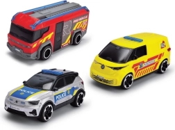 Dickie SOS Rescue Set 3-Pack – Fire Truck, Police Car and Ambulance 1:36
