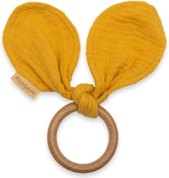 Kramtukas su muslino vystyklu New Baby Ears mustard