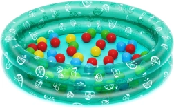Pripučiamas baseinėlis su kamuoliukais 91 × 20 cm BESTWAY + 50 kamuoliukų – Žalia