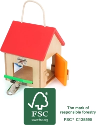 small foot FSC medienos užraktų namelis