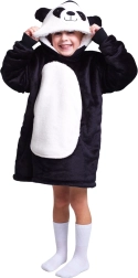 Cozy Noxxiez šildanti džemperio tipo antklodė su gobtuvu „panda“ vaikams 3–6 metų