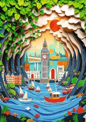 Trefl Paper Art dėlionė: Londonas, 1000 dalių
