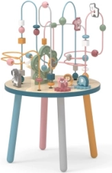 Medinis aktyvus staliukas su karoliukų labirintu VIGA POLARB