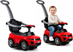 Vaikiškas stumdukas su valdymo rankena SPORT CAR, raudonas