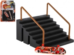 Pirštų riedlentė su laiptais ir turėklu 9 cm