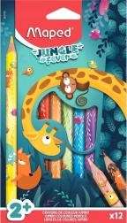 Spalvoti pieštukai Maped Jungle Fever Jumbo