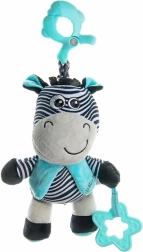 Educational plush toy with clip BABY MIX zebra