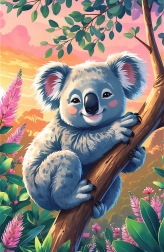 Puzzle Treflics: Koala 54 Pieces