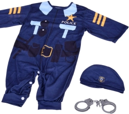 Vaikiškas policininko kostiumas su kepure ir antrankiais