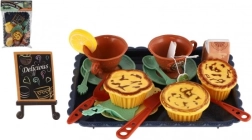 Vaikiškas plastikinis arbatos rinkinys su padėklu