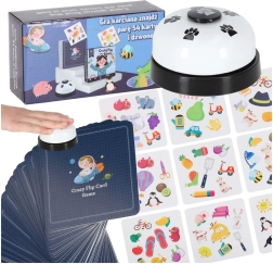 Porų paieškos žaidimas Crazy Flip – 54 kortos ir skambutis