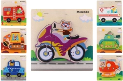Medinė įstatomoji dėlionė – transporto priemonės
