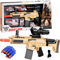 Foam tactical carbine with light effects and ammo supply