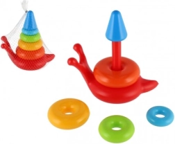 Spalvinga sudedama piramidė vaikams