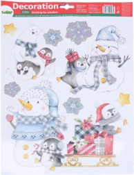 Kalėdinė lango dekoracija 41 × 29 cm