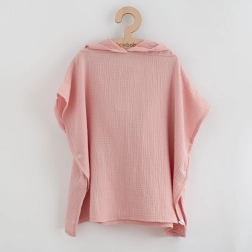 Children’s muslin poncho New Baby Feeling pink XS 35 cm
