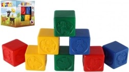 Spalvingi plastikiniai kaladėlės vaikams su gyvūnais, rinkinys 8 vnt.