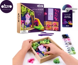 Modeliavimo rinkinys Mažas pasaulis rėmelyje – šikšnosparnis 21 × 21 cm