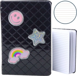 Notebook with Patches Black B6 80 Pages