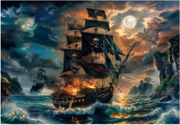 Dėlionė „Piratai prakeiktų jūrų“ 300 detalių CLEMENTONI