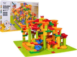 Colorful marble run building set – 523 pieces