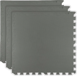 Putų grindų paklotas HUMBI 180 × 60 cm, didelis dėlionės kilimėlis, atsparus vandeniui, saugus, tamsiai pilkas (3 vnt.)