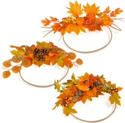 Autumn decorative wreath for doors 24 cm - 1 piece