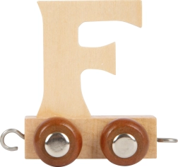 Wooden Wagon with Letter F for Train Set small foot