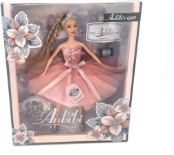 Lėlė su rožine suknele 30 cm