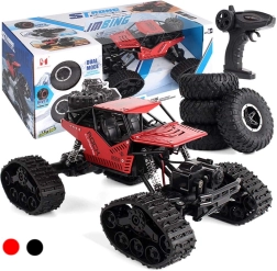 RC automobilis „Rock Crawler“ 4x4 LHC012 visureigis 2in1 – Raudona