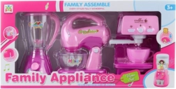 Vaikiškas baterijomis maitinamų virtuvės prietaisų rinkinys – kavos aparatas, mikseris ir blenderis