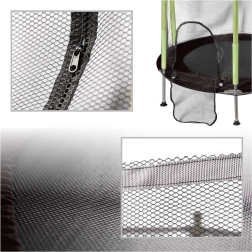 Vaikiškas batutas namams ir sodui su tinklu, 140 cm, žalias