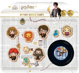 Mano pirmosios HARRY POTTER medinės antspaudų rinkinys 9+1 su pagalvėle