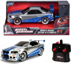 RC automobilis Nissan Skyline GT‑R R34 Greiti ir įsiutę 1:24