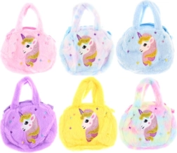 Plush Unicorn Handbag with Strap