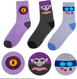 Brawl Stars kojinių rinkinys – 8‑Bit, Rico ir Mortis