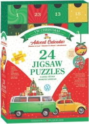 Advento kalendorius su dėlionėmis EUROGRAPHICS Volkswagen 24×50 detalių