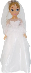 Nuotakos lėlė 80 cm su elegantiška vestuvine suknele