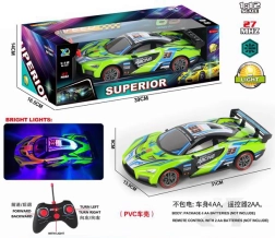 RC lenktyninis automobilis 1:12 su šviečiančiu efektu