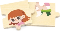 Viga medinės edukacinės dėlionės vaikų aprengimas, 28 dalys