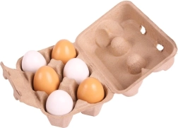 Bigjigs Toys kiaušiniai dėžutėje, 6 vnt.