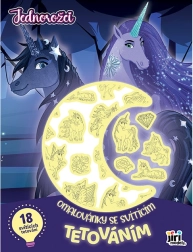 Coloring Book with Glow-in-the-Dark Tattoos – Unicorns