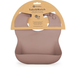 Petite&Mars silicone bib Take&Match velvet latte 6m+