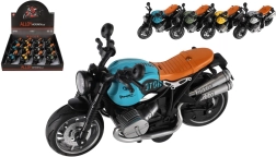 Plastikinis motociklas 13 cm su atgaliniu užvedimu, šviesa ir garsu