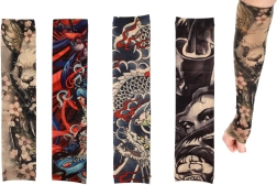 Elastic tattoo sleeve – 4 designs in a pouch