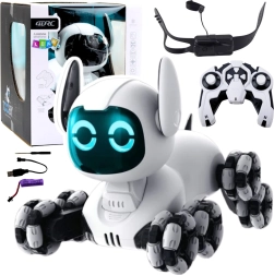 Interaktyvus robotinis šuo TOOBY su nuotoliniu valdymu, 4WD, su LED ir 360° apsisukimu