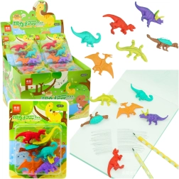 Dinozaurų formos trintukų rinkinys, 6 vnt.